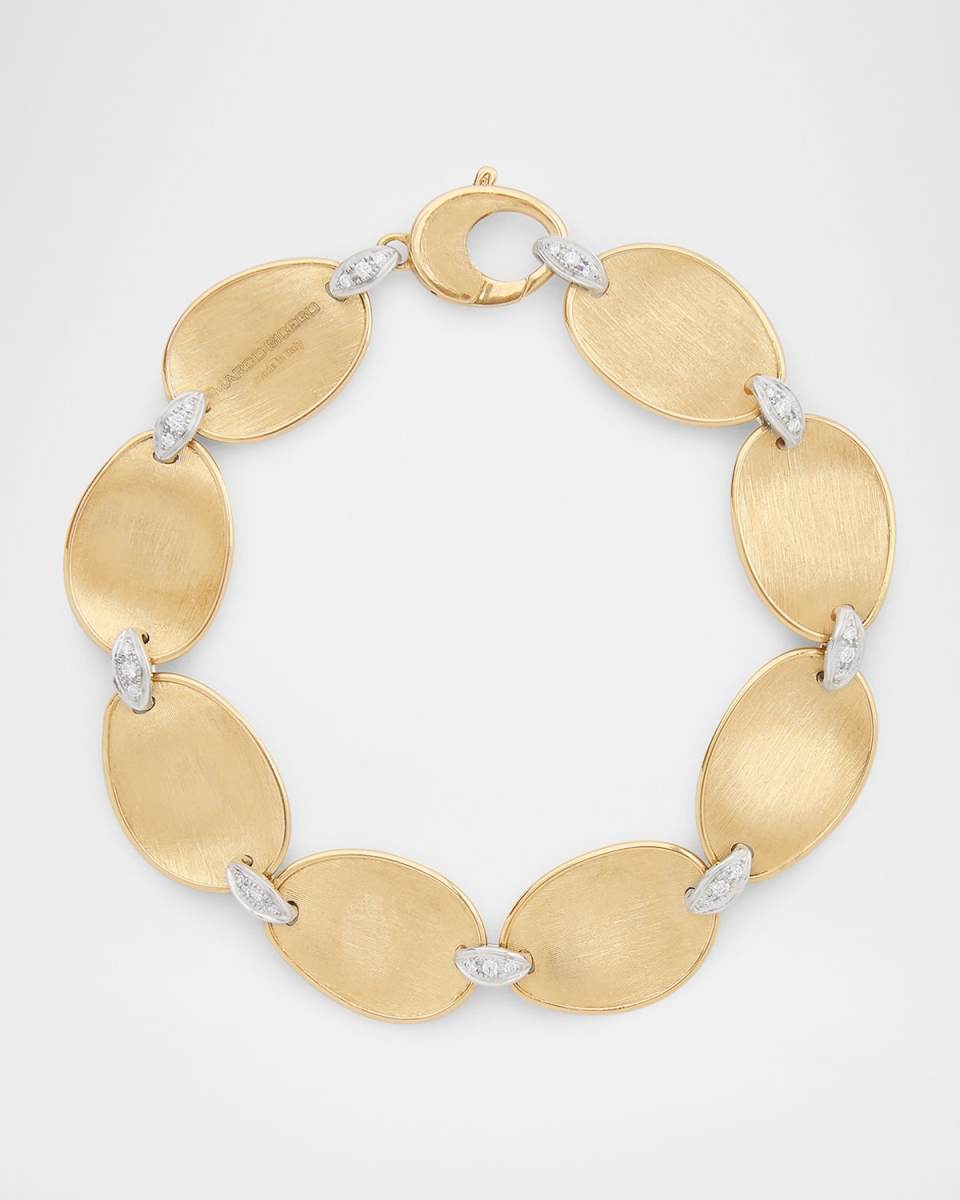 18K Gold Lunaria Bracelet with Diamond Accents